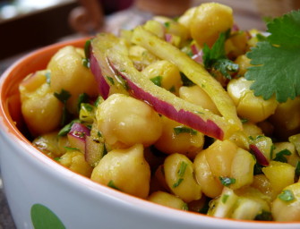 Une salade de pois chiche