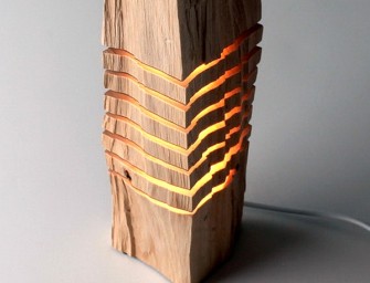 Split Grain, les lampes sculptures par Paul Foeckler