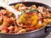 Ratatouille à la courge poivrée, aubergine et tofu