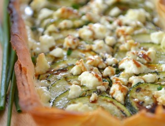 Tarte feta courgettes