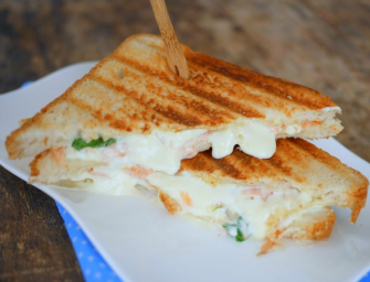 Croque monsieur au saumon