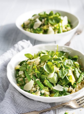 Salade de quinoa aux légumes verts