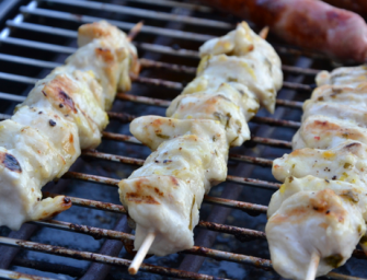 Brochettes de poulet citron coriandre