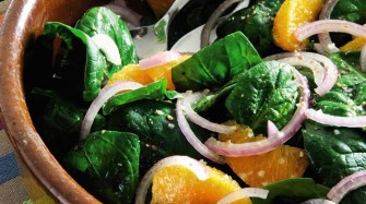 La bonne cuisine d ‘Evy Hirshon : La salade d’oranges et épinards