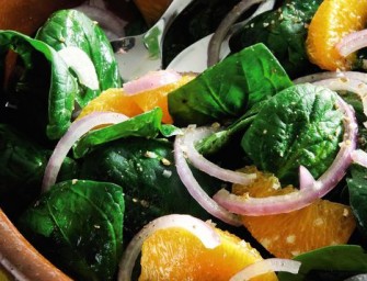 La bonne cuisine d &lsquo;Evy Hirshon : La salade d&rsquo;oranges et épinards
