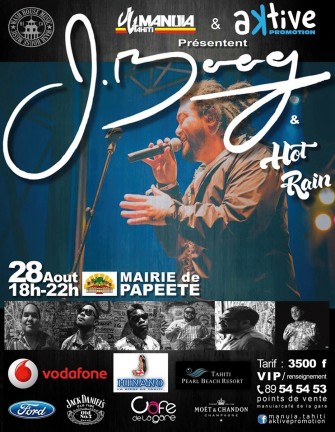 J BOOG & The Hot Rain Band en concert à Tahiti
