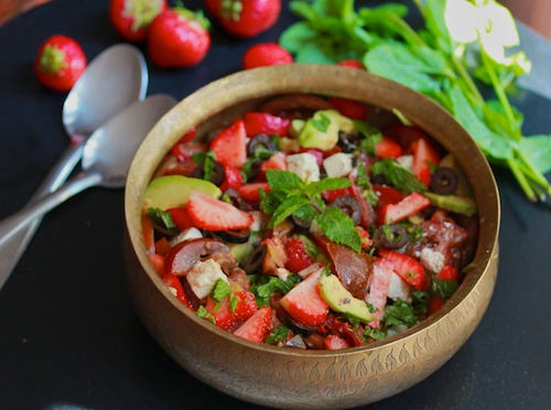 Salade de fraises et fêta