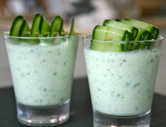 La soupe froide d&rsquo;avocat et de concombre