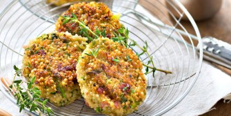 Les croquettes de quinoa, brocoli et lardon