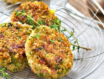 Les croquettes de quinoa, brocoli et lardon