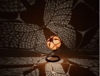 Przemek Krawczynski transforme les calebasses en lampes