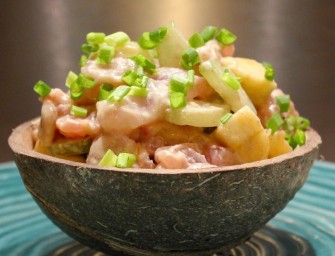 Un poisson cru au carambole et à la banane