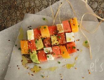 Une salade fraicheur, sucrée salée
