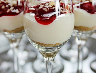 Cheesecake shooter à la cerise