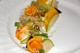Salade de langouste, à la mangue