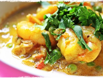 Curry de crevettes au lait de coco