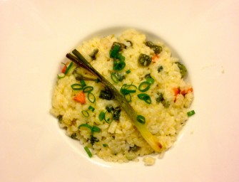 Risotto crémeux aux légumes croquants