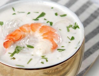 Soupe thaï aux crevettes
