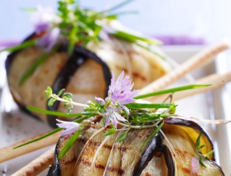 Aubergines farcies au chèvre