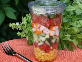 La salade de la mer en bocal