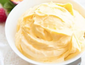 La glace gourmande à la mangue