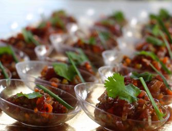 Verrines de tartare Ponzu vinaigrette