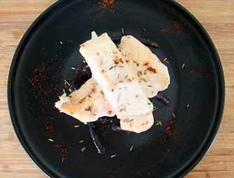 Saumon des dieux poché et sa sauce bois boudran