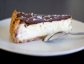 Un cheesecake coco-choco