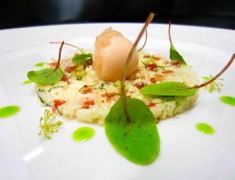 Le taboulé de choux fleur, mangue verte, citron caviar et sorbet au melon de Huahine