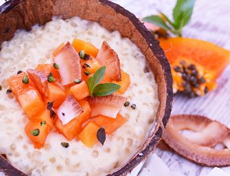 La tapioca à la papaye et au coco