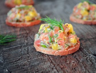Tartare de saumon à la mangue et à l&rsquo;aneth