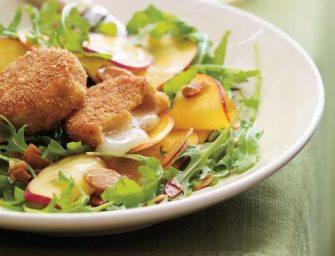 Chèvre croustillant aux amandes caramélisées