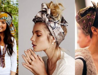 Le foulard dans les cheveux redevient ultra tendance