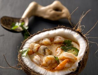 Soupe de crevettes coco et gingembre