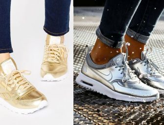 Les baskets métallisés : La tendance shiny