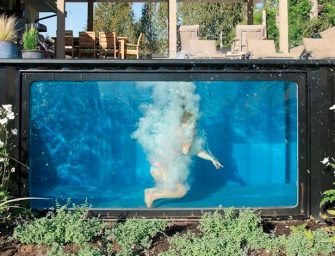 Une piscine faite à partir d&rsquo;un container