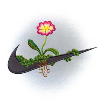 James Merry brode des fleurs sur les logos célèbres