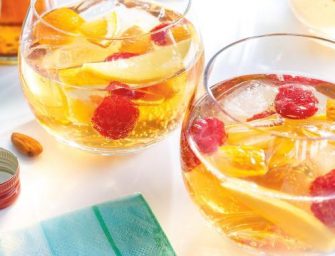 Sangria blanche au miel et à la mangue