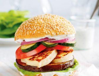 Burger végé au fromage grillé