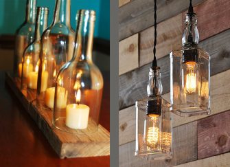 Des idées sympas et originales pour recycler vos bouteilles en verre en luminaires !