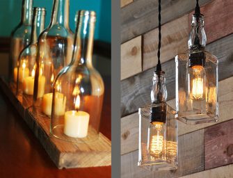 Des idées sympas et originales pour recycler vos bouteilles en verre en luminaires !