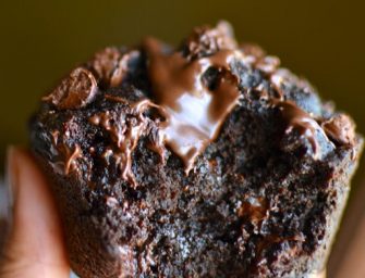 Le muffin aux bananes double chocolat