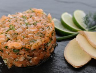 Tartare de saumon aux agrumes et à l&rsquo;aneth