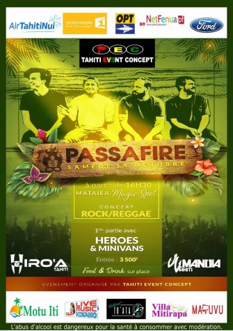 Tahiti Live Concept présente PASSAFIRE en concert à Mataiea