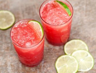 Le cocktail à la pastèque au Grand Marnier – Gin et citron vert