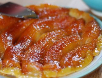 Tarte tatin à la banane et sa chantilly coco