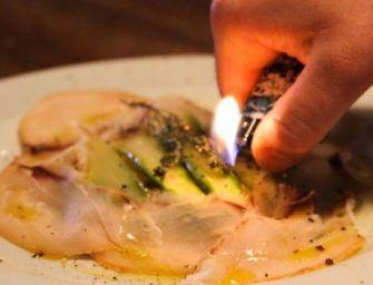 Le carpaccio d&rsquo;espadon fumé aux agrumes