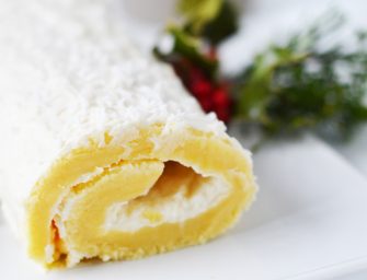 Bûche au coco et au citron