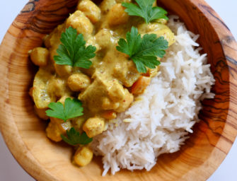 Le curry de pois chiches au lait de coco