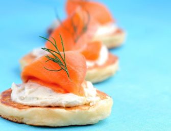 Les blinis au saumon
